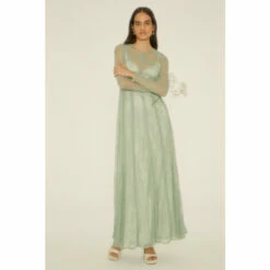 Oasis Delicate Lace Long Sleeve Maxi Dress For Female -Oasis Sales Store unnamed file 906