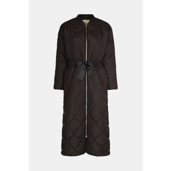 Oasis Quilted Belted Maxi Coat For Female 6 Oasis Quilted Belted Maxi Coat For Female - Image 4