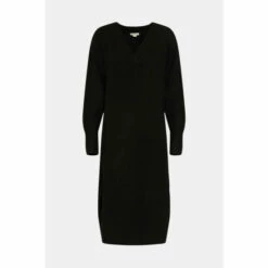 Oasis Petite Cosy V Neck Knitted Midi Dress For Female -Oasis Sales Store unnamed file 939