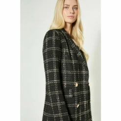 Oasis Rachel Stevens Collared Check Tweed Sequin Blazer For Female -Oasis Sales Store unnamed file 944