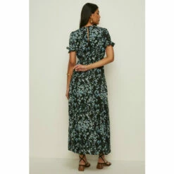 Oasis Cluster Floral Puff Sleeve Midi Tea Dress For Female -Oasis Sales Store unnamed file 976