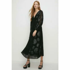 Oasis Metallic Strap Back Midi Dress For Female